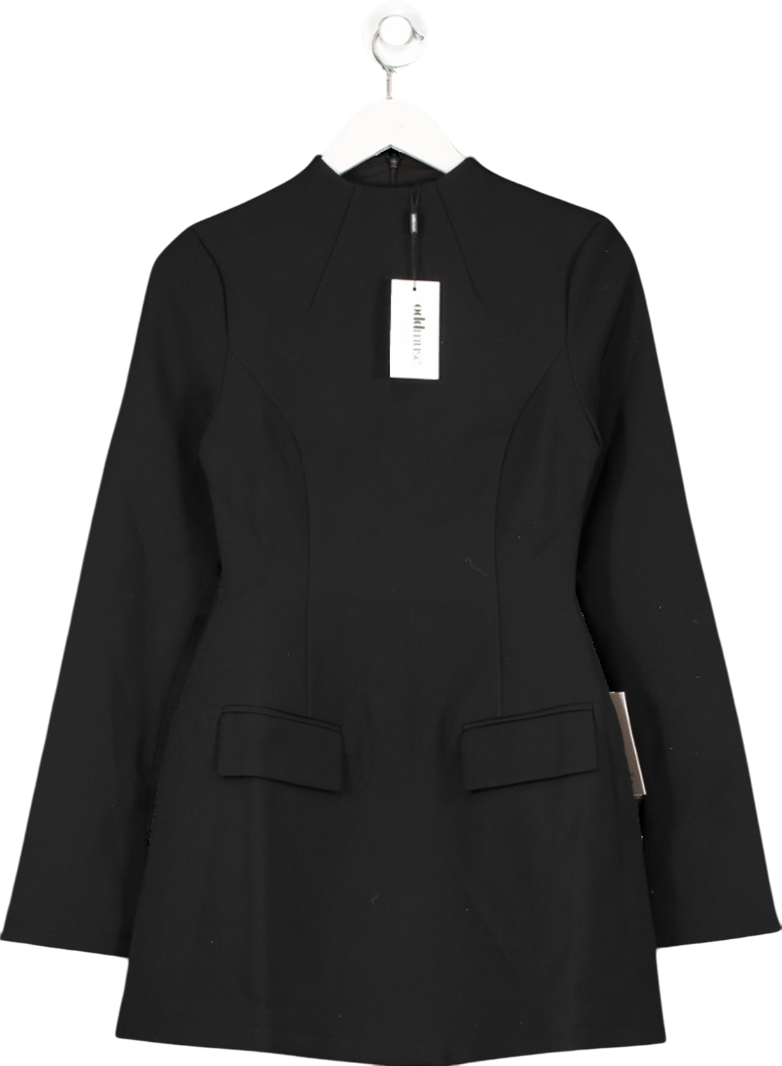 oddmuse Black The Ultimate Muse Split Sleeve Mini Dress UK XS - Reliked