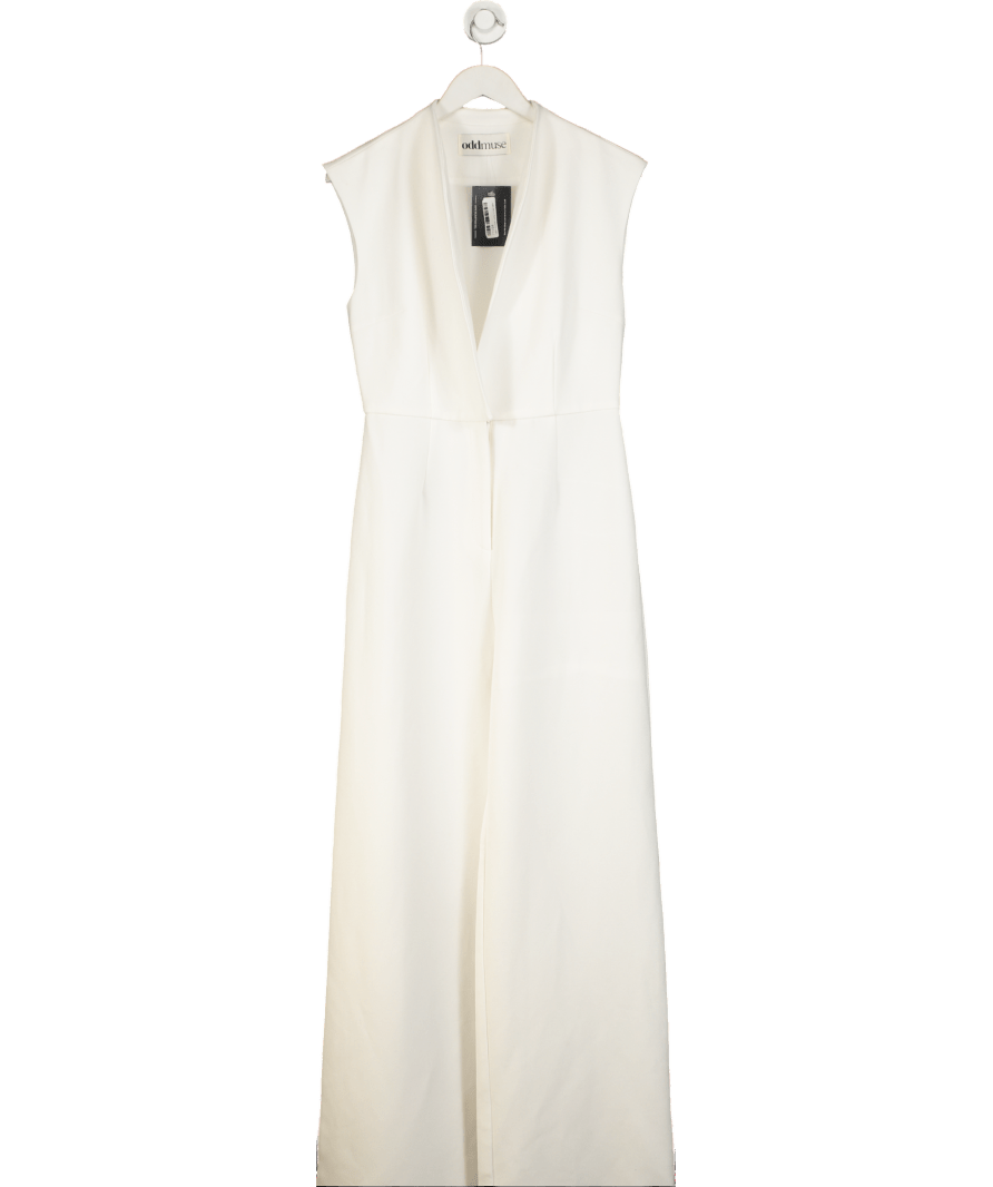 oddmuse Cream The Ultimate Muse Sleeveless Jumpsuit UK M - Reliked