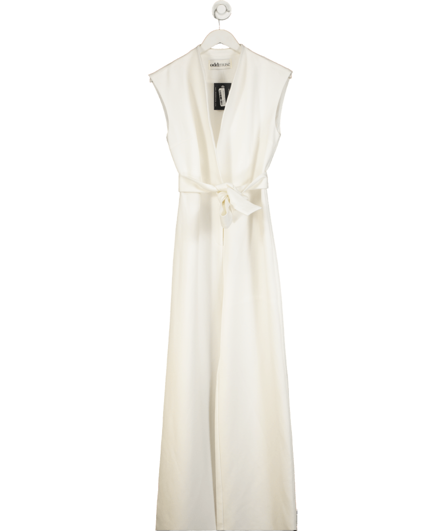 oddmuse Cream The Ultimate Muse Sleeveless Jumpsuit UK M - Reliked