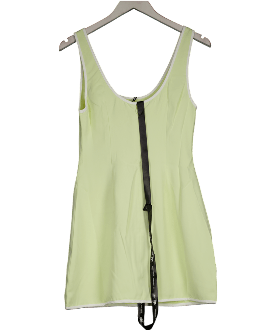 Oddmuse Lime Yellow Tennis Dress UK S - Reliked