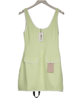Oddmuse Lime Yellow Tennis Dress UK S - Reliked