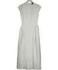 Oddmuse White / Black Polka dot Cap Sleeve Midi Dress UK S - Reliked