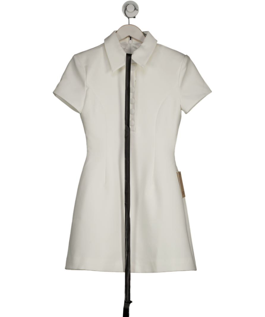 Oddmuse White Cap Sleeve Mini Dress UK S - Reliked