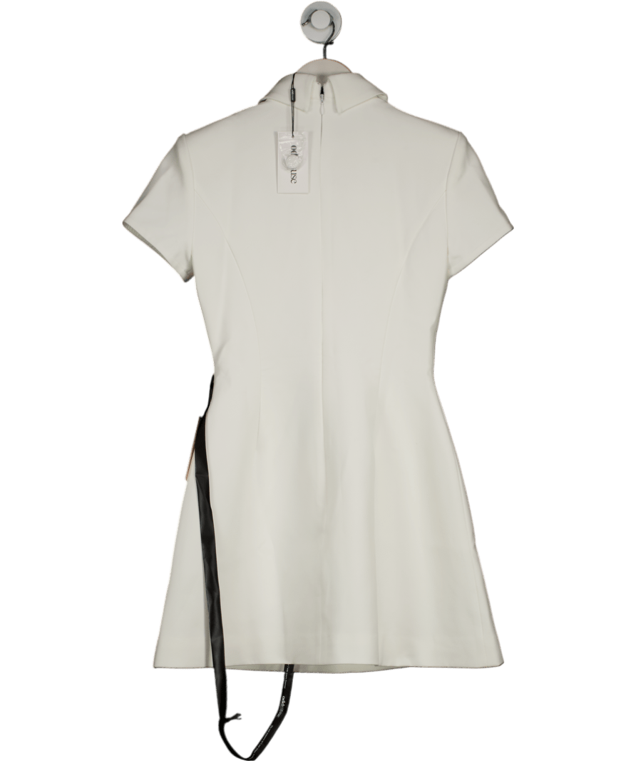 Oddmuse White Cap Sleeve Mini Dress UK S - Reliked