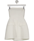 OddMuse White Strapless Mini Dress UK XXS - Reliked