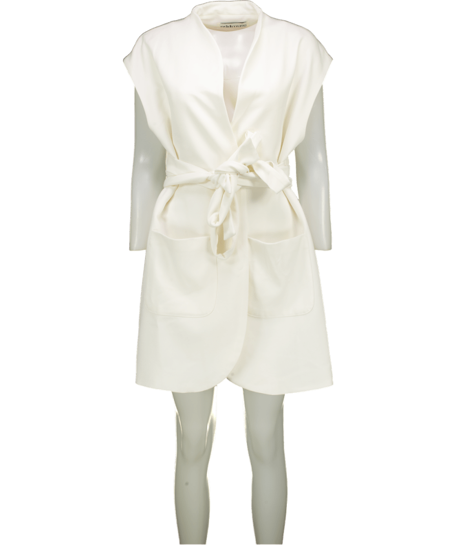 Oddmuse White The Ultimate Muse Sleeveless Dress With Additional Belts UK XXL - Reliked