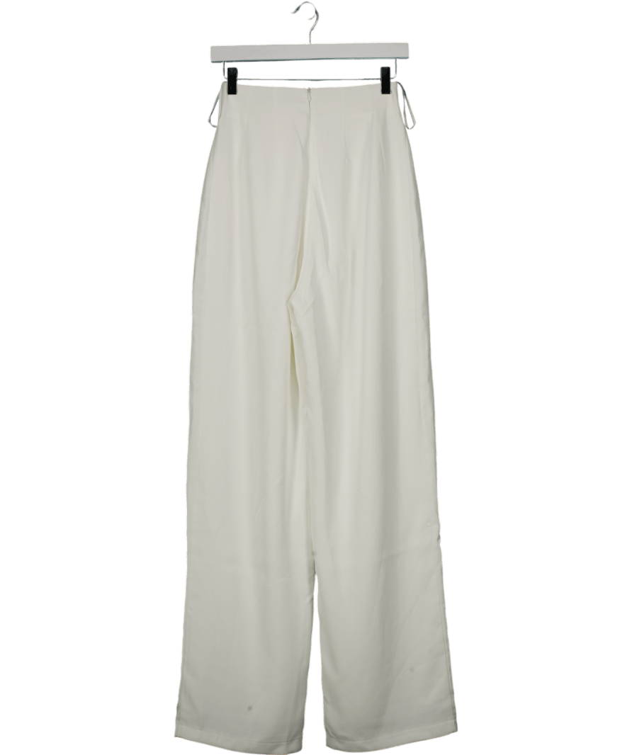 ODDMUSE White Wide Leg Trousers UK XS - Reliked