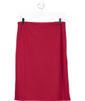 ODE Red Burgundy Midi Skirt UK XS - Reliked