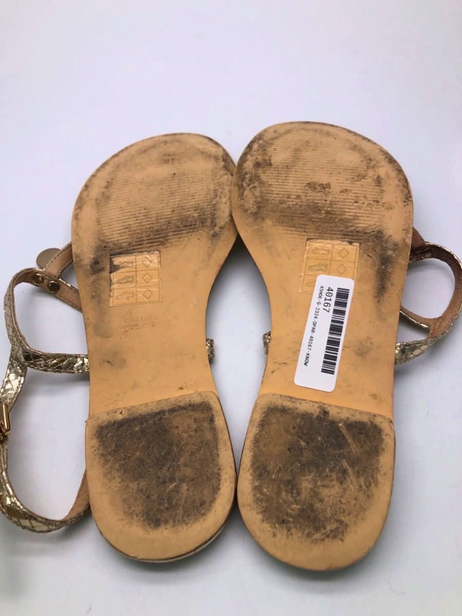 Office Gold Snakeskin Print Sandals Size EU 36 UK 3 - Reliked