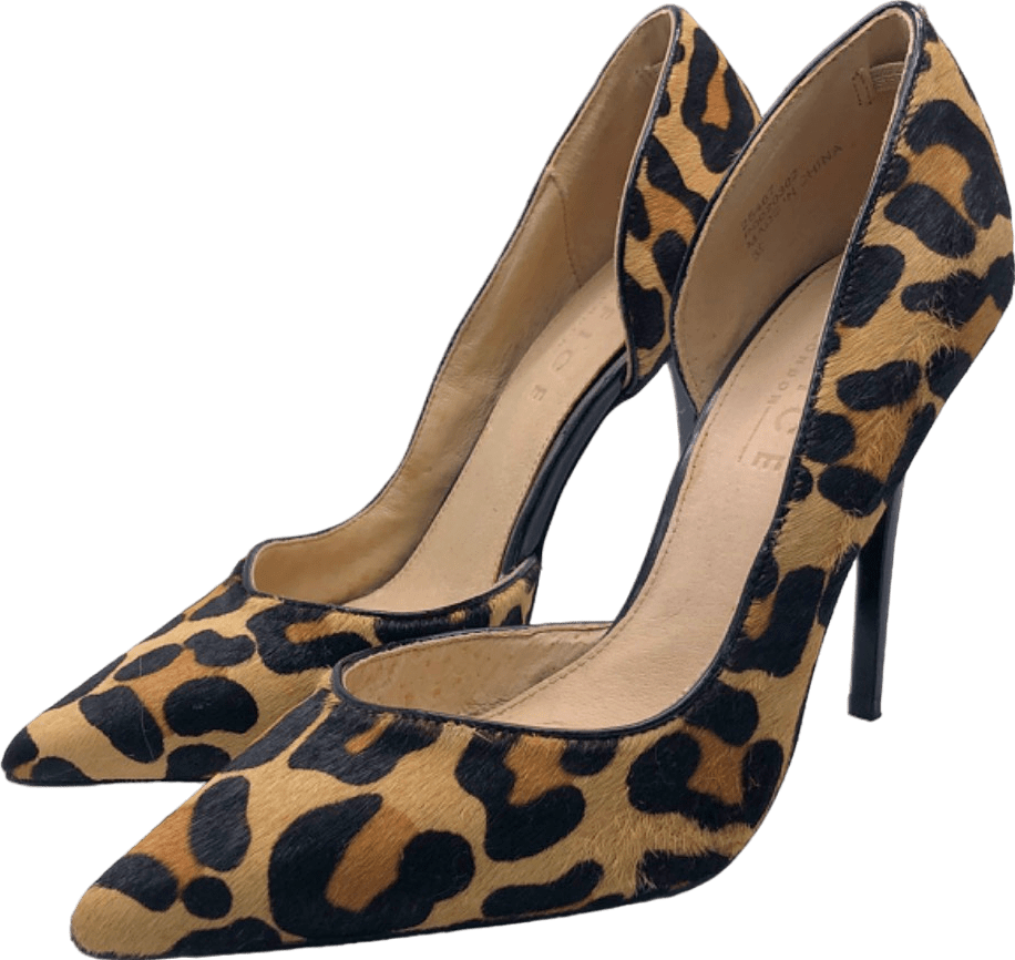 Office Leopard Print High Heel Shoes EU 39 - Reliked