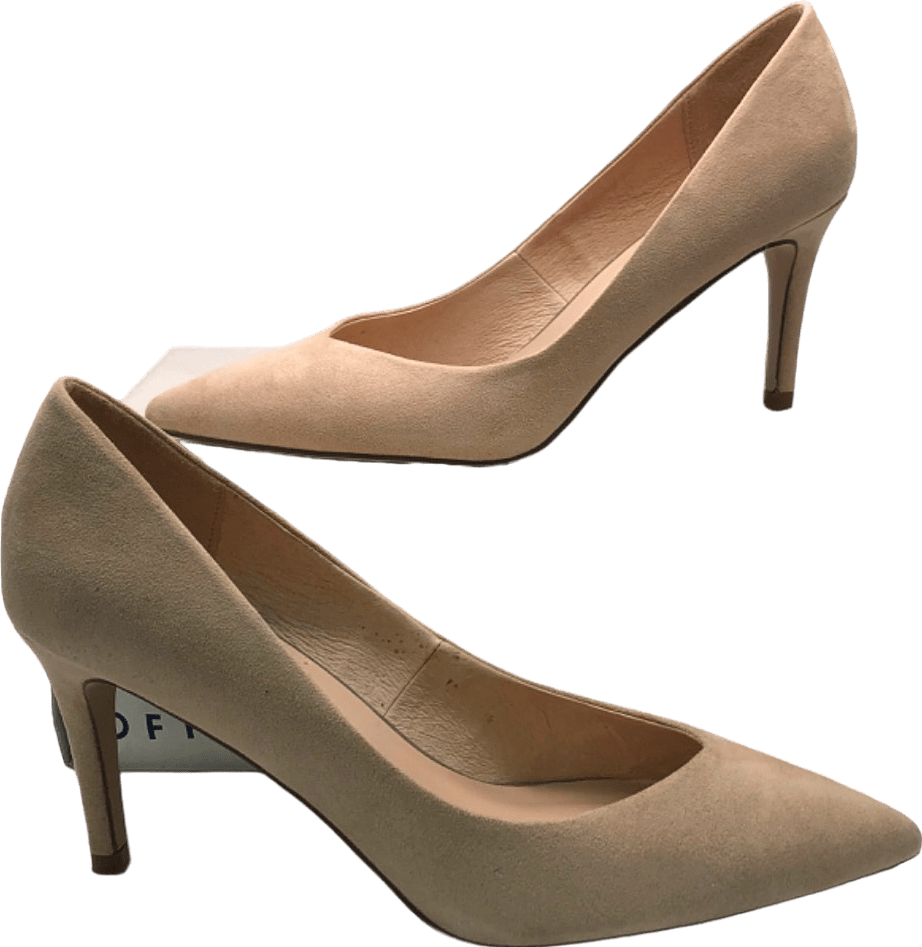 OFFICE Nude Graduate Point Court Suede Heels UK 6 - Reliked