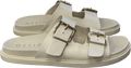 Office Shae Double Buckle Footbed Sliders Off White UK 7 EU 40 👠 - Reliked