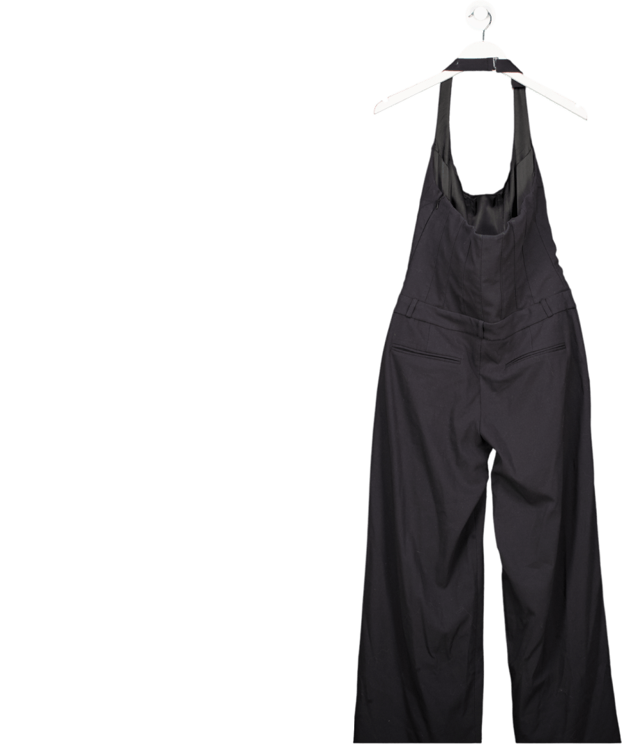 Oh Polly Black Corset Top Strapless Jumpsuit UK 12 - Reliked