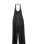 Oh Polly Black Corset Top Strapless Jumpsuit UK 12 - Reliked