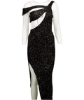 Oh Polly Black Harlyn Embellished Cut - out Open - back Midaxi Dress UK 6 - Reliked