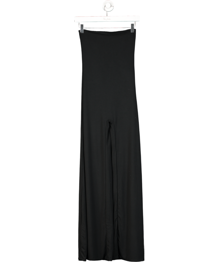 Oh Polly Black Jamila Strapless Flared Hem Jumpsuit UK 8 - Reliked