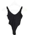 Oh Polly Black Scoop Neck Bodysuit UK 6 - Reliked