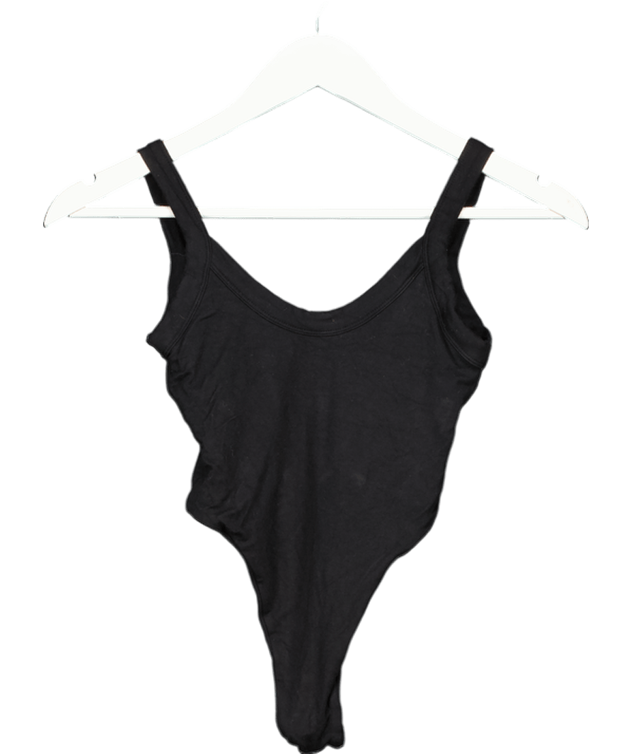 Oh Polly Black Scoop Neck Bodysuit UK 6 - Reliked