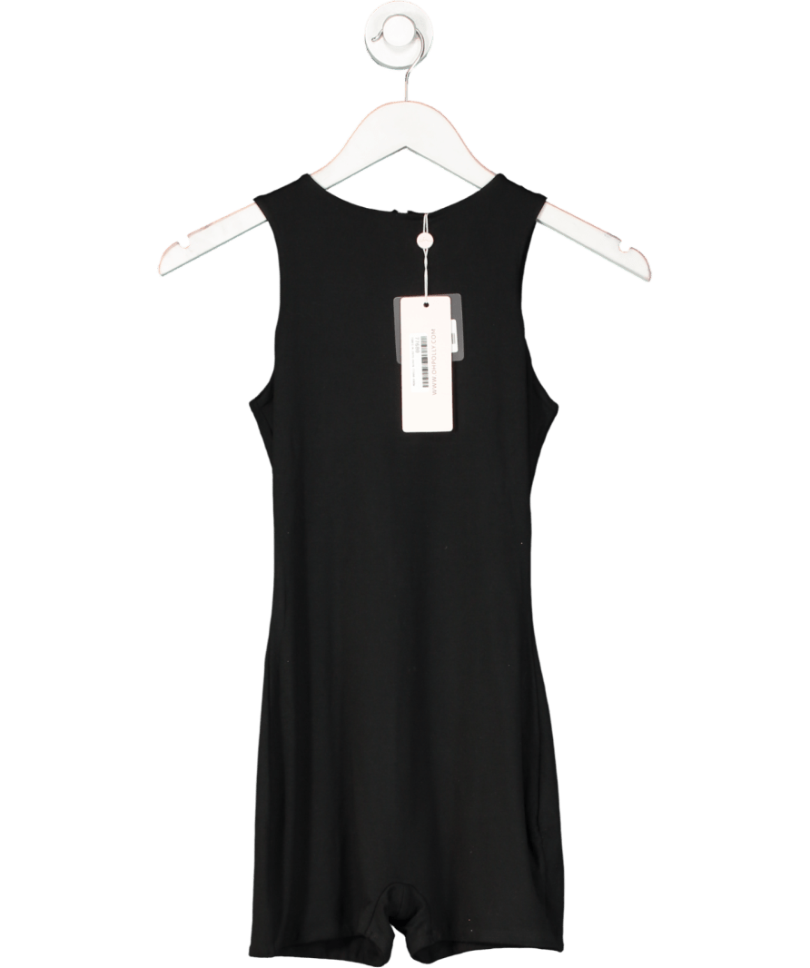 Oh Polly Black Sleeveless Tank Style Unitard UK 8 - Reliked