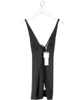Oh Polly Black Tie Front Slip Dress UK 6 - Reliked