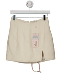 Oh Polly Cream Ivara Tweed Mini Skirt UK 10 - Reliked