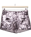 Oh Polly Metallic Flower Sequin Short In Silver UK 8 - Reliked