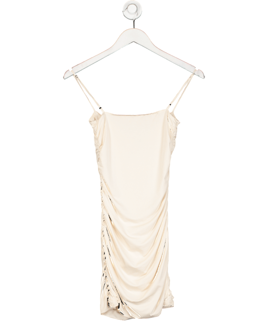 Oh Polly Nude Ruched Mini Dress UK 8 - Reliked