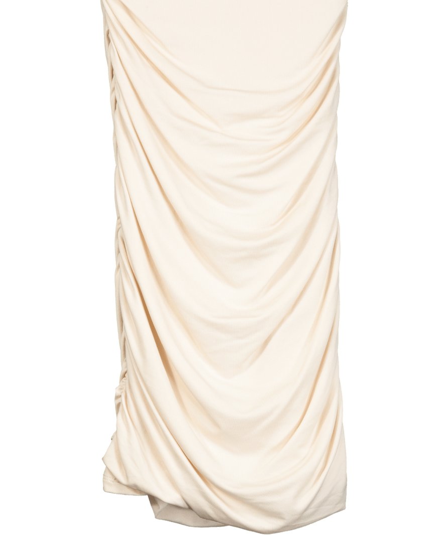 Oh Polly Nude Ruched Mini Dress UK 8 - Reliked