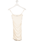 Oh Polly Nude Ruched Mini Dress UK 8 - Reliked