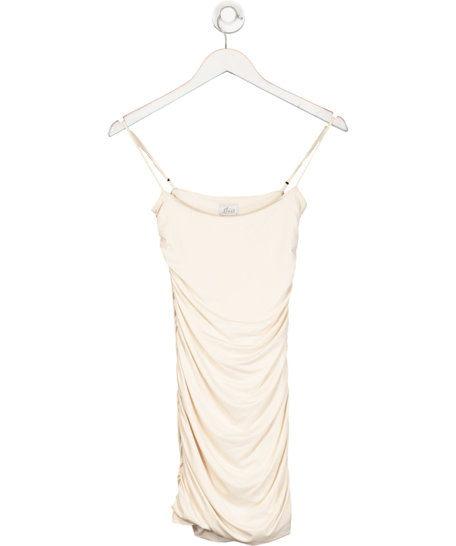Oh Polly Nude Ruched Mini Dress UK 8 - Reliked