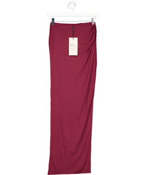Oh Polly Purple Carolina Modal Low-rise Maxi Skirt UK XS