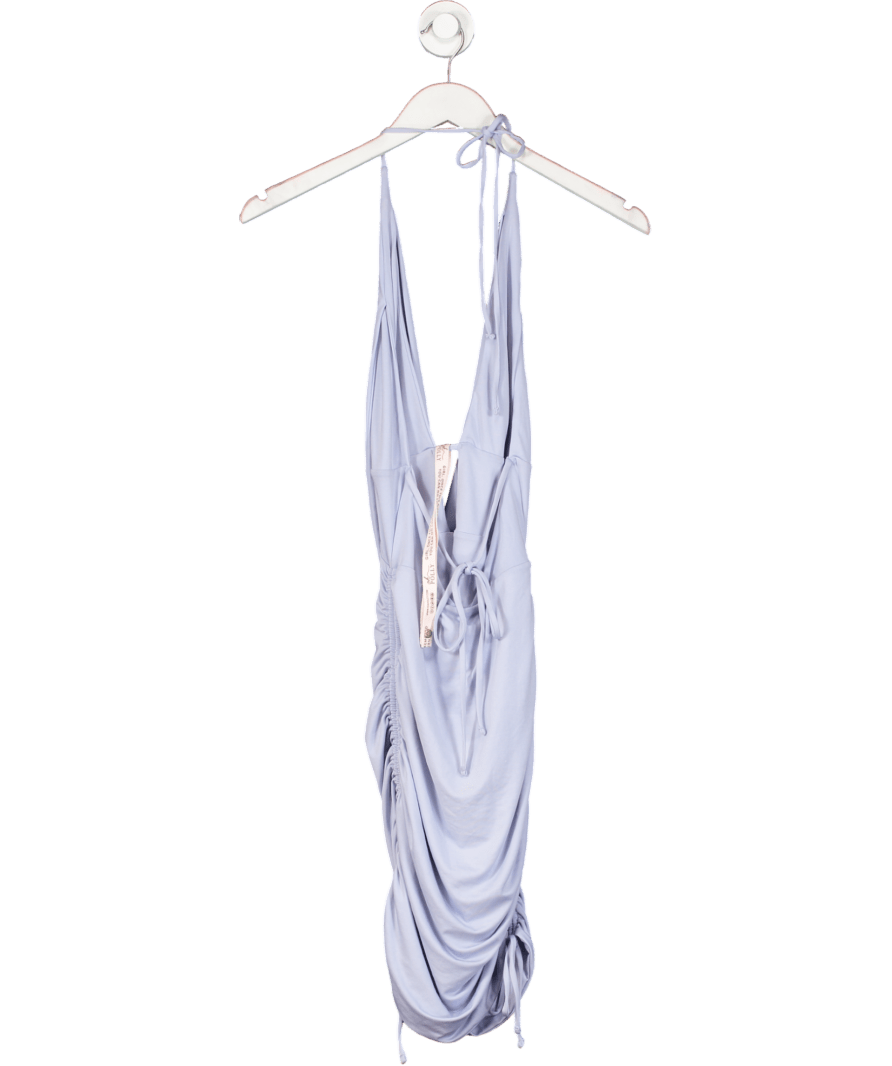 Oh Polly Purple Celeste Lilac Cowl Ruched Mini Dress UK 8 - Reliked