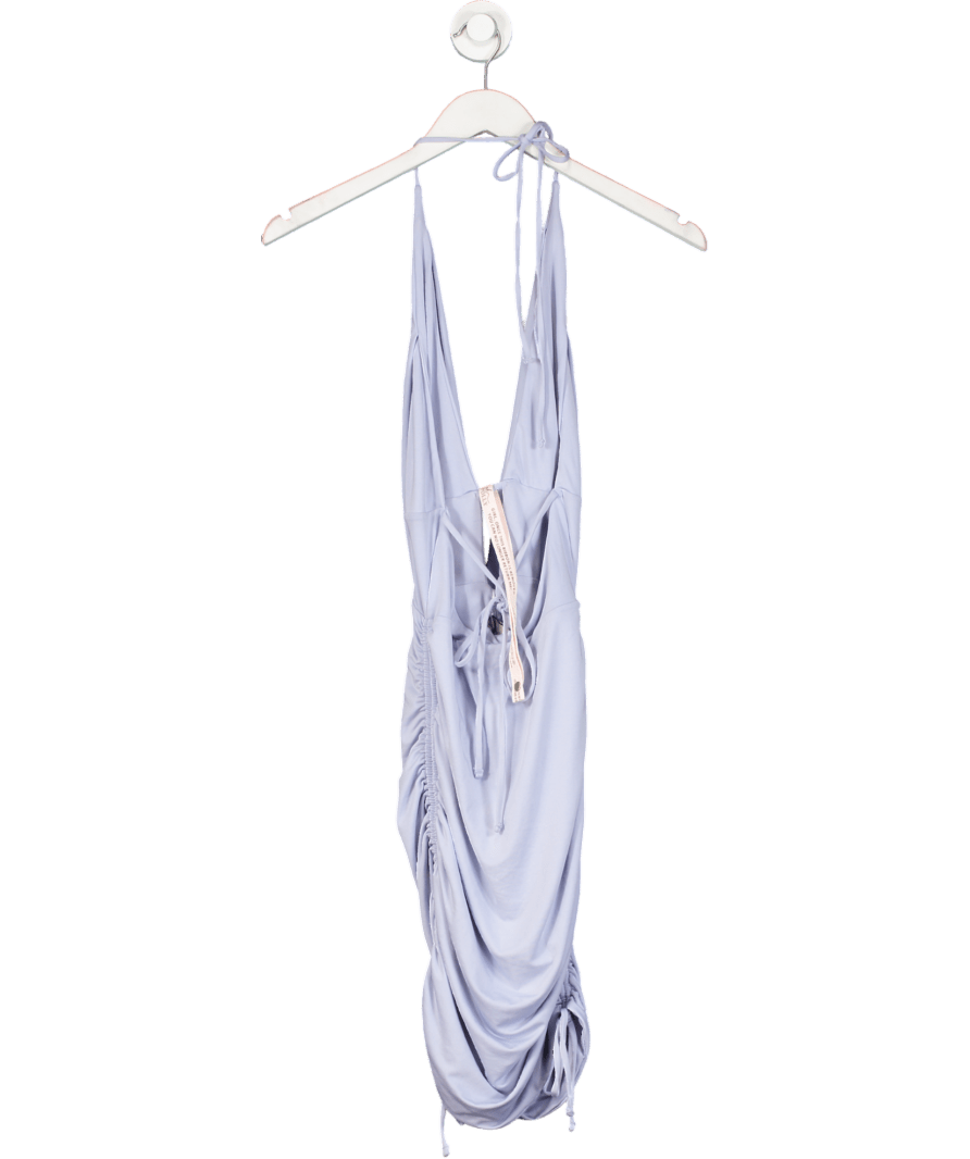 Oh Polly Purple Celeste Lilac Cowl Ruched Mini Dress UK 8 - Reliked