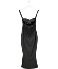 Oh Polly Valentina Layered Bra - detail Fishtail Midaxi Dress In Black UK 12 - Reliked