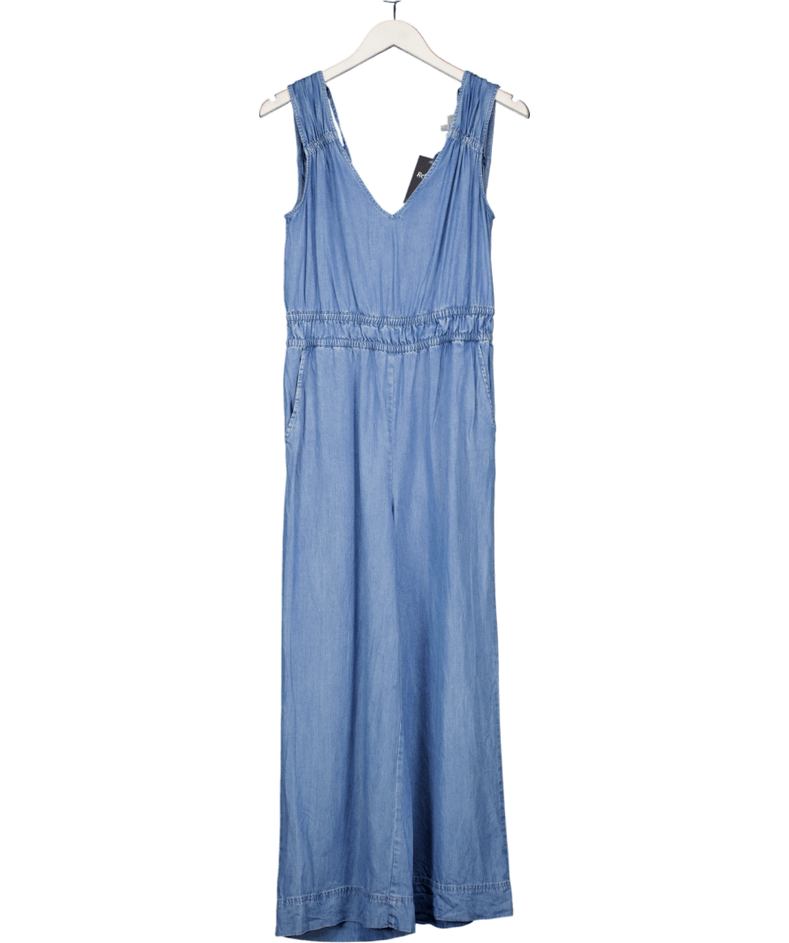 Oliver Bonas Blue Sleeveless Light Wash Jumpsuit UK 8 - Reliked