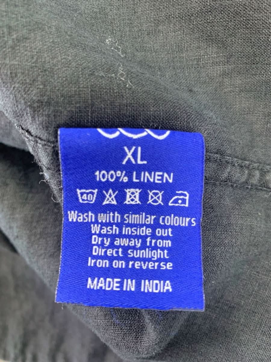 Oliver Jane Black Linen Shirt XL - Reliked