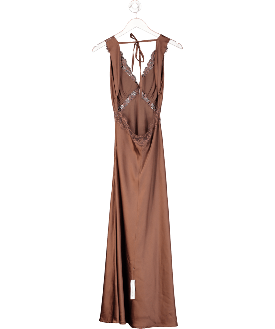 omnes Brown Aurelia Dress In Chocolate UK 6 - Reliked