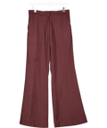 One by Two Red Burgundy Wool Look Wide Leg Trousers UK L - Reliked