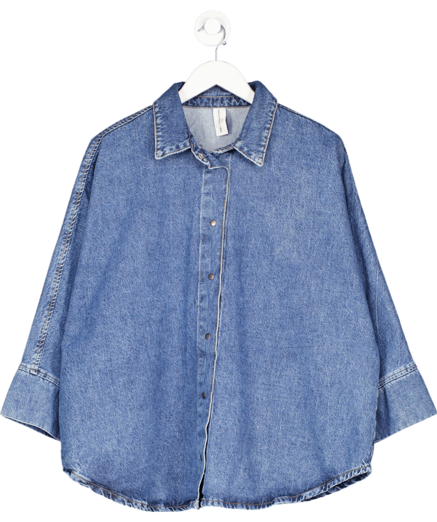ONLY Carmakoma Blue Denim Boxy Fit Shirt UK 16 - Reliked