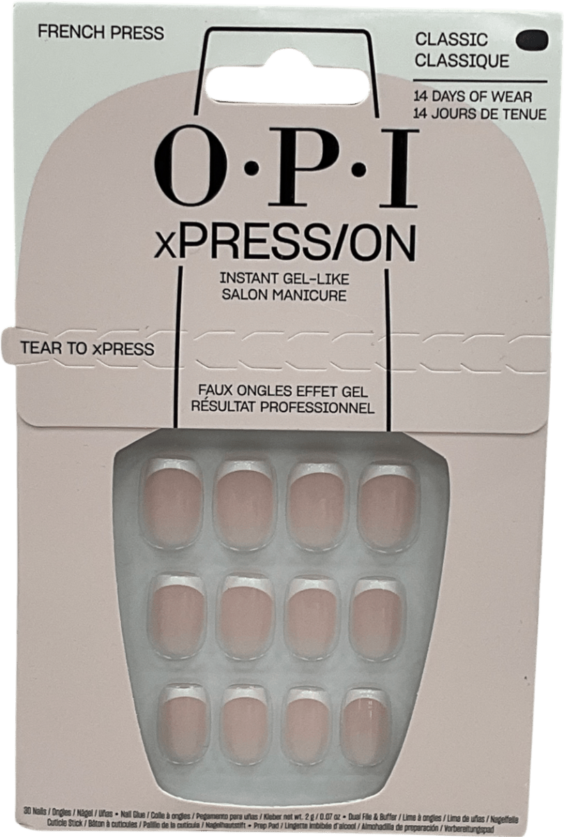 o.p.i Xpress/on French Tip Press On Nails X10 - Reliked