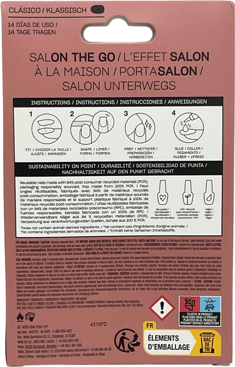 o.p.i Xpress/on Nude Press On Nails X10 - Reliked