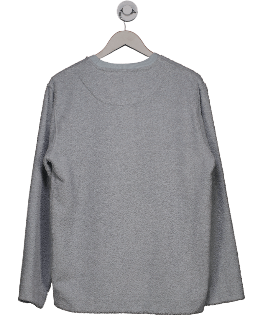 Orlebar Brown Grey Towelling Long Sleeve Sweatshirt UK S - Reliked