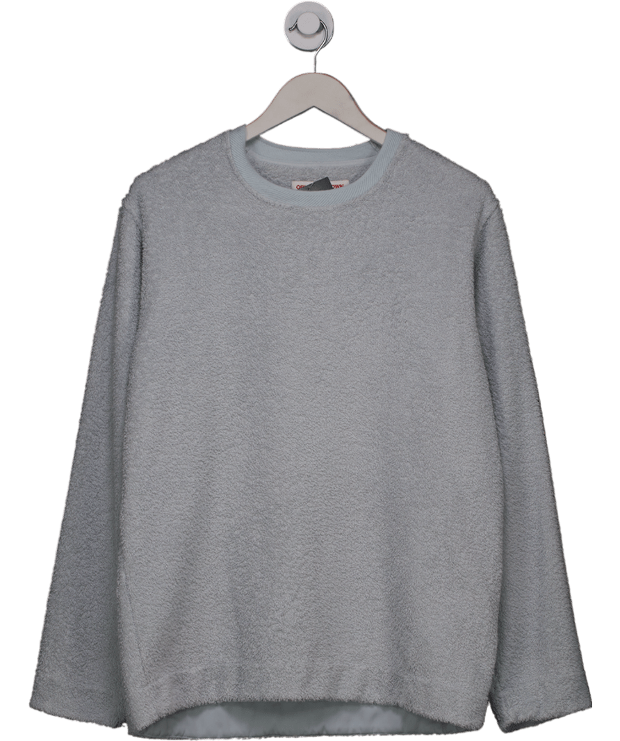 Orlebar Brown Grey Towelling Long Sleeve Sweatshirt UK S - Reliked