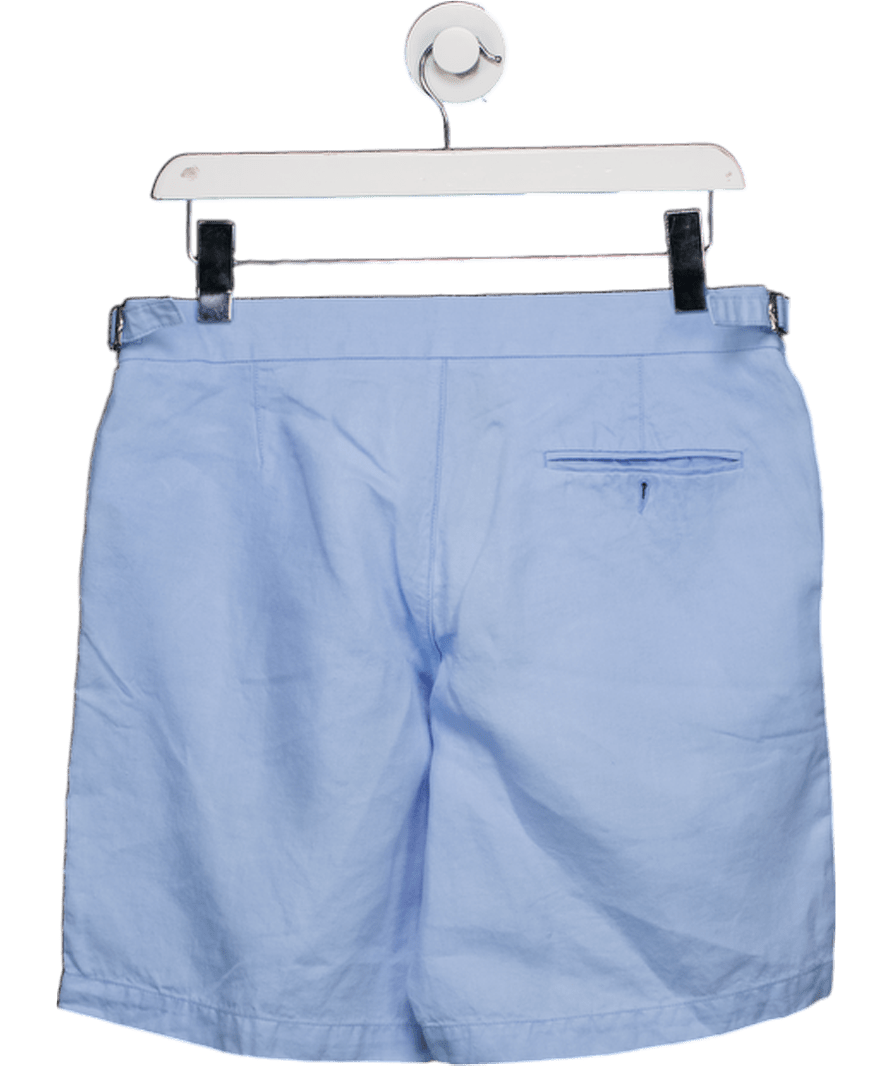 Orlebar Brown Light Blue Linen Shorts W32 - Reliked