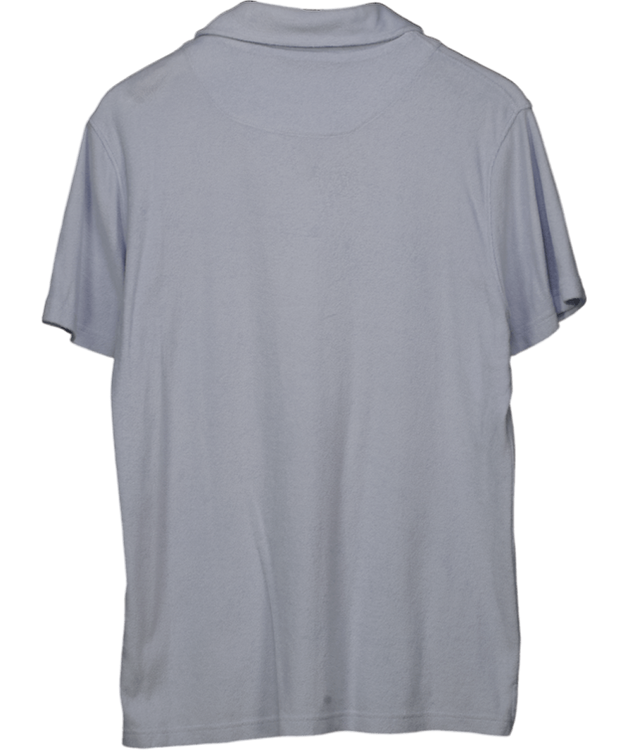 Orlebar Brown Light Blue Terry Polo Shirt UK L - Reliked