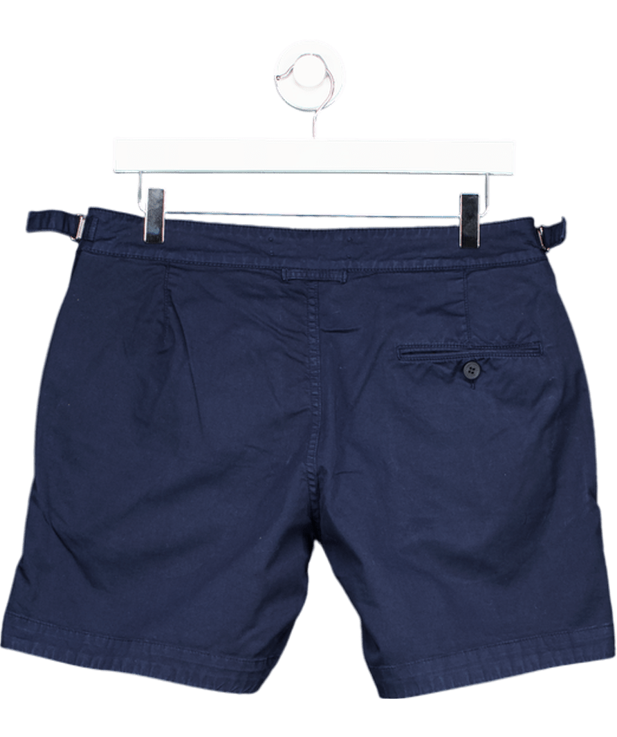 Orlebar Brown Navy Blue Bulldog Slim - fit Straight - leg Stretch - cotton Twill Shorts W32 - Reliked
