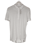 Orlebar Brown White Linen Polo Shirt UK S - Reliked
