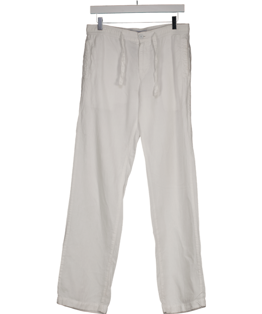 Orlebar Brown White Washed Linen Drawstring Trousers W30 - Reliked