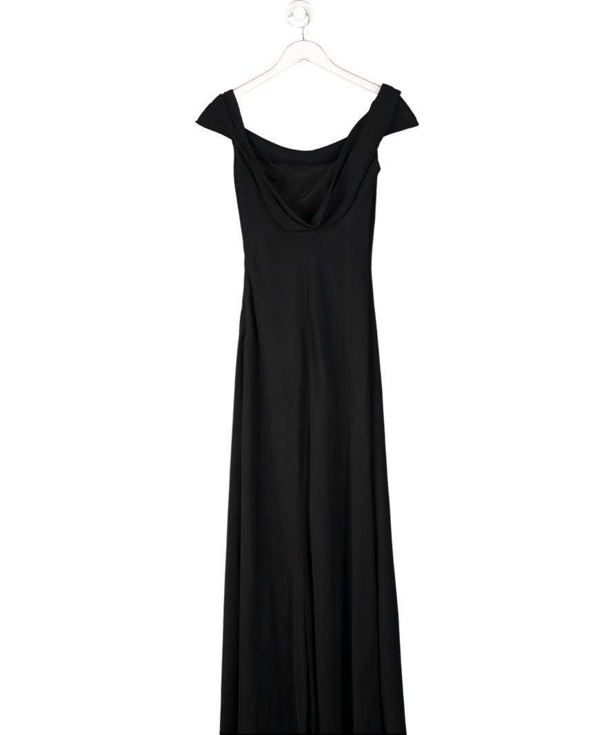 Oscar de la Renta Black Cowl Back Evening Gown UK XS - Reliked