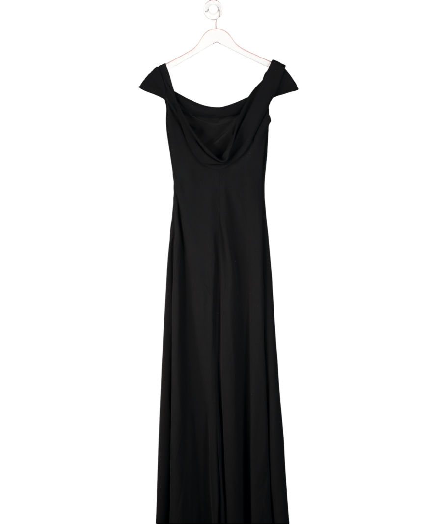 Oscar de la Renta Black Cowl Back Evening Gown UK XS - Reliked